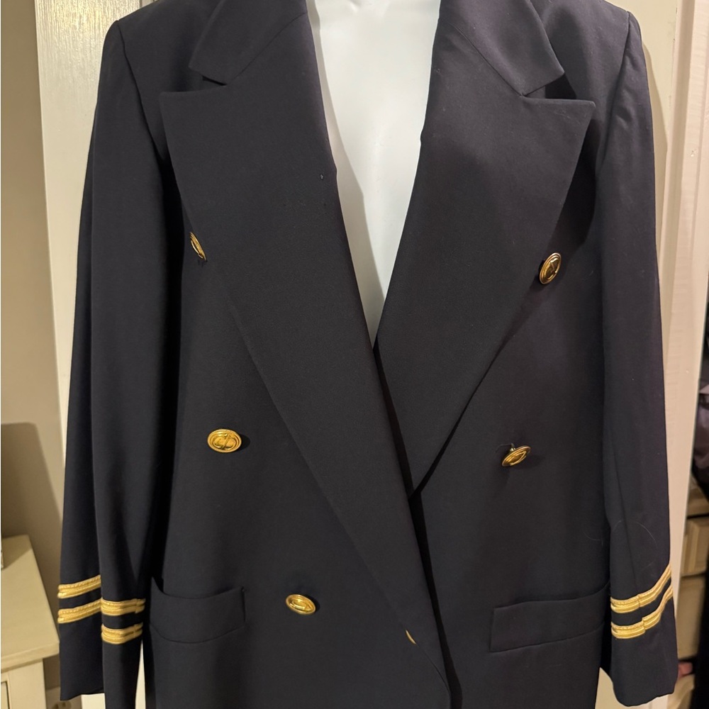Dior Black Jacket with Cream Label